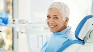 Lady with short hair